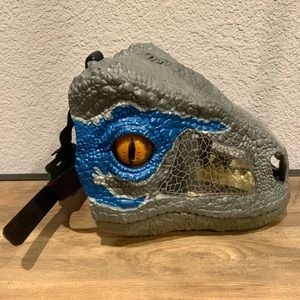Jurassic World velociraptor “blue” Chomp N’ Roar mask!